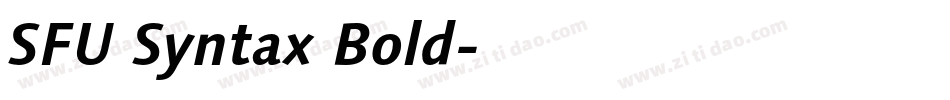 SFU Syntax Bold字体转换